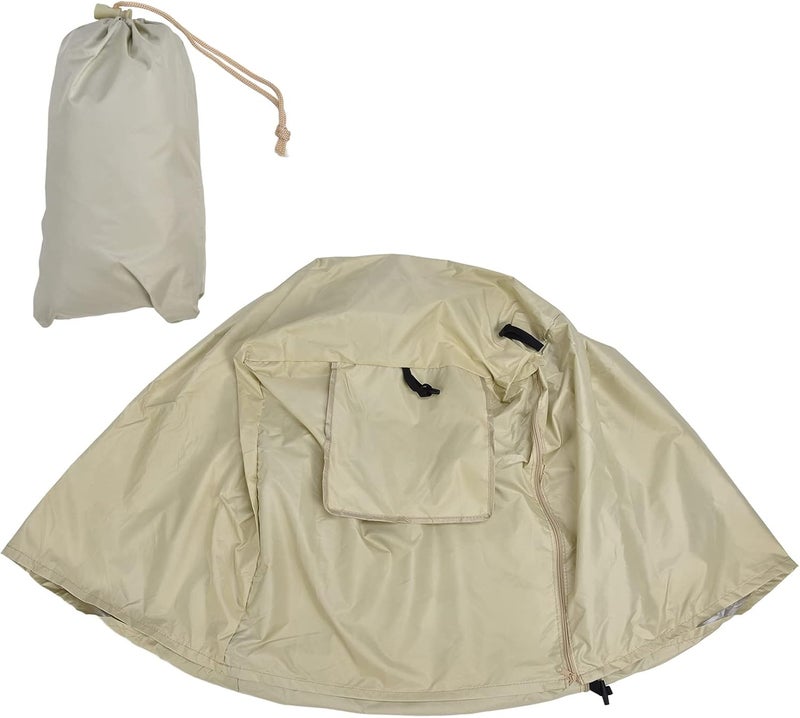 Pet Cage Cover, Dog Crate Cover with Sunscreen and Features, 210D Silver Coated Oxford Cloth Pet Kennel Cover for Outdoor Use, Durable and Easy to Clean with Z (Beige) - Image 1