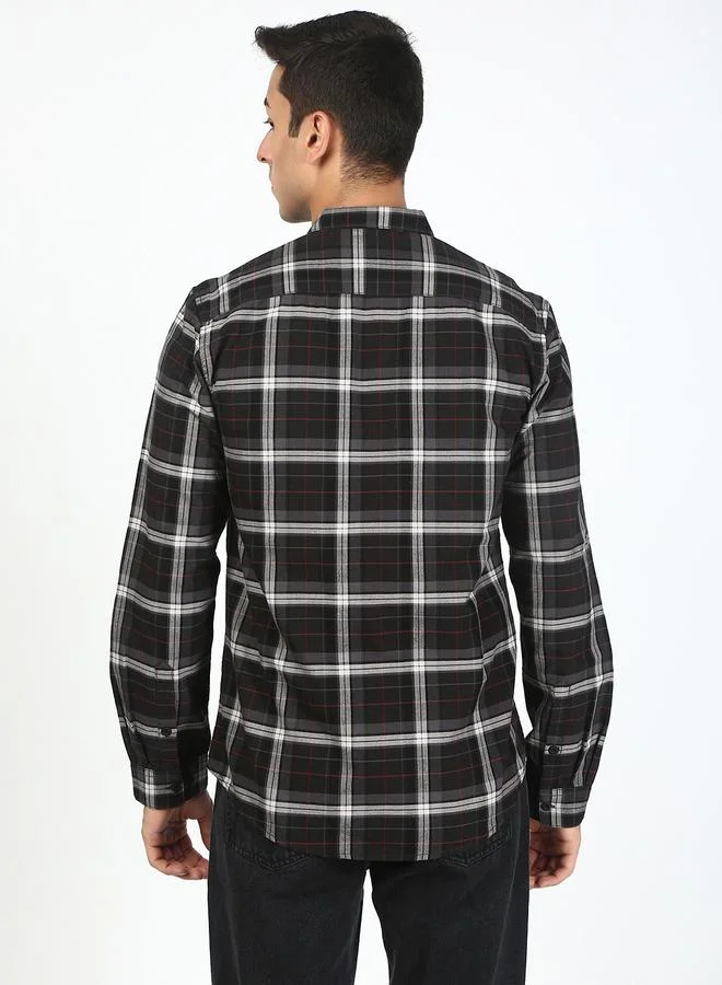 ستايلي Men Black Checked Casual Shirt By Bene Kleed