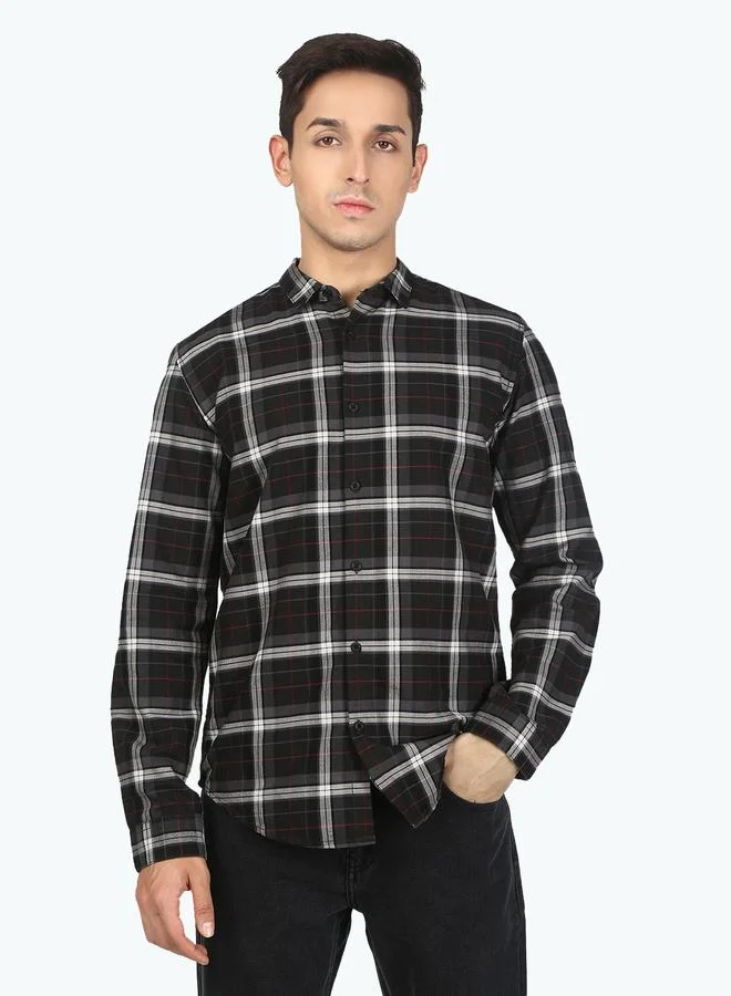 ستايلي Men Black Checked Casual Shirt By Bene Kleed