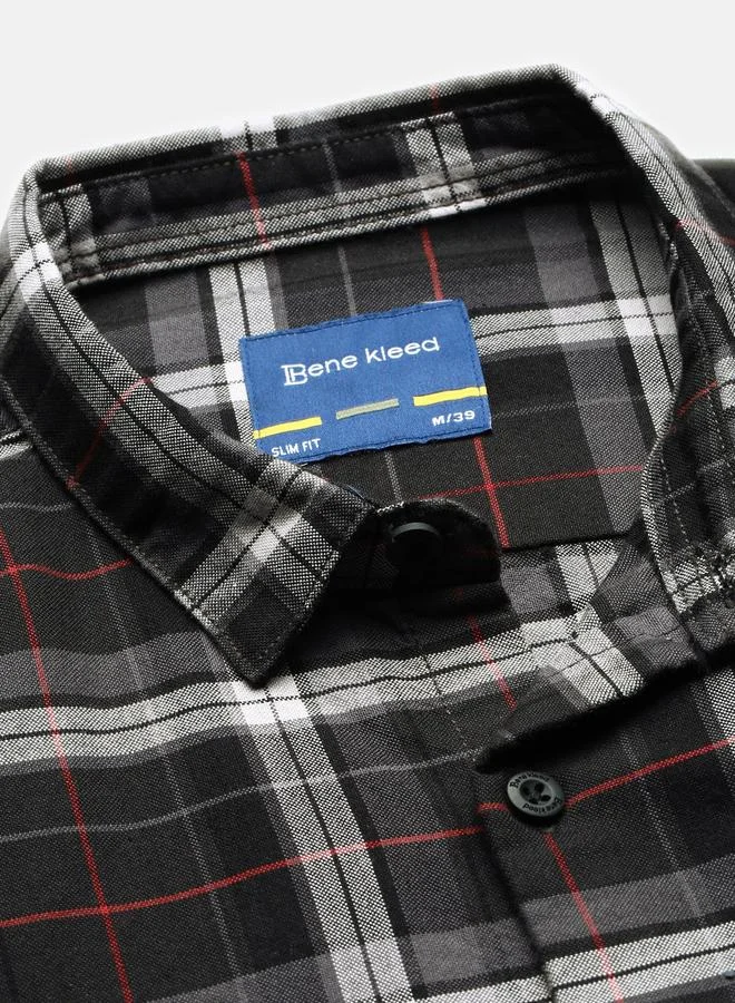 ستايلي Men Black Checked Casual Shirt By Bene Kleed