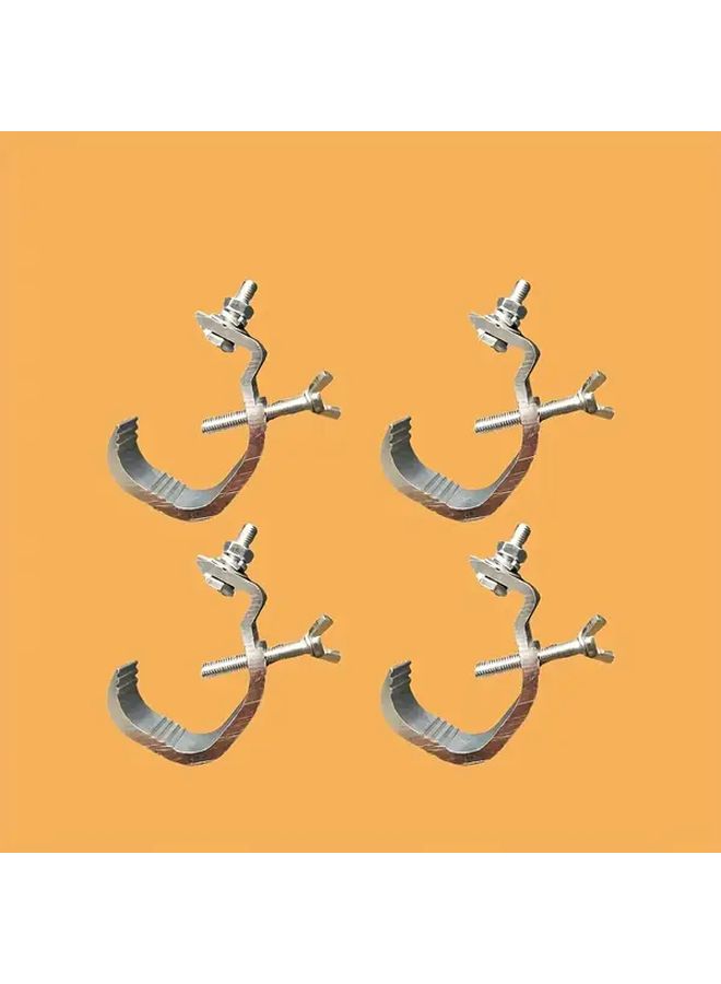 Set Of 4 Aluminum Alloy Stage Light Hooks Suitable For Par Lights Beam Lights Moving Head Lights And Brackets Easy To Install Pipe Diameter 32mm To 52mm - Image 3