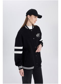 DeFacto Woman Regular Fit Bomber Long Sleeve Knitted Cardigan  - Image 5