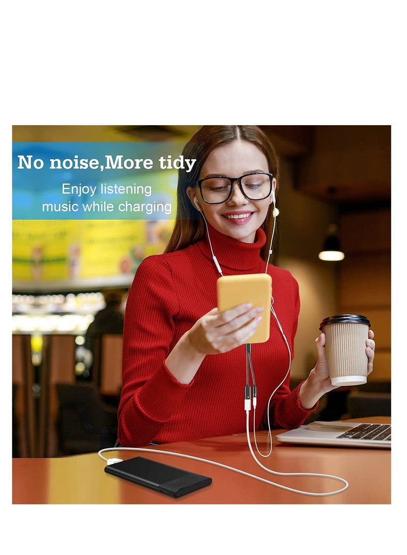 SYOSI Audio Adapter, USB Type C to Aux Audio Jack Cable with PD 60W Fast Charging USB C to 3.5MM Headphone Adapter Compatible with for Galaxy S21 S20 More - Image 5