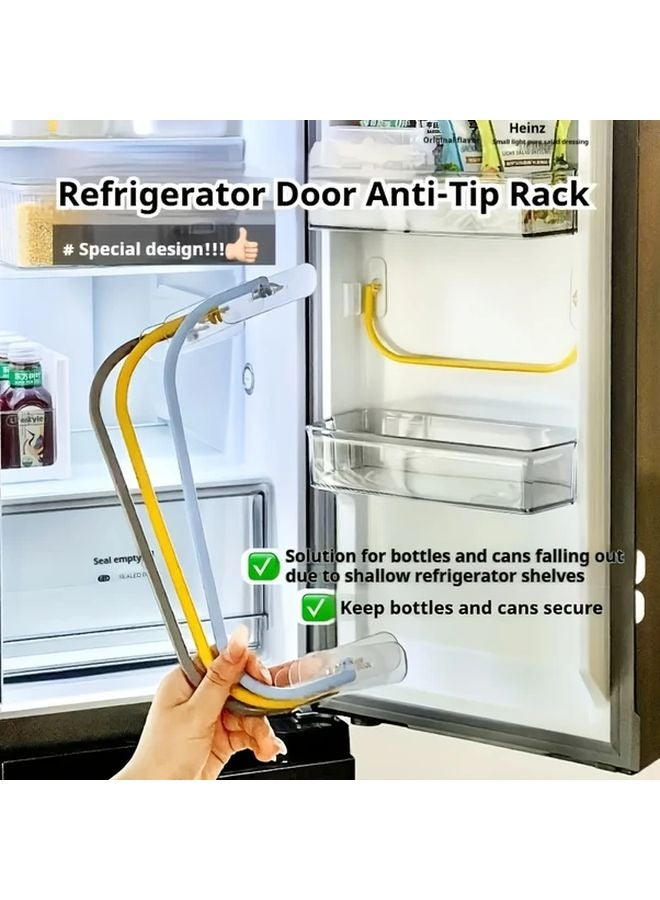 Blue Refrigerator Stabilizer Bar 2pcs Prevents Food Falling RV Camping Home Outdoor Use - Image 1