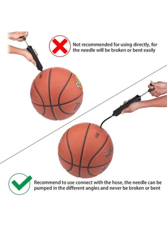 HOMESTAR Portable Hand Air Ball Pump Inflator Kit with Needle, Nozzle, Extension Hose, for Soccer, Basketball, Volleyball, Water Polo, Rugby, Balloon - Image 4