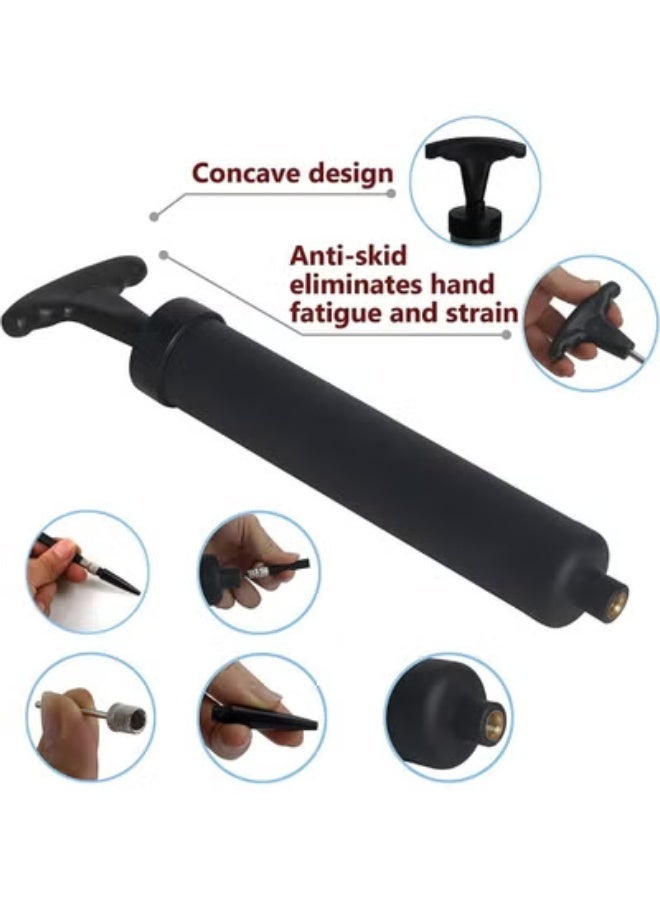 HOMESTAR Portable Hand Air Ball Pump Inflator Kit with Needle, Nozzle, Extension Hose, for Soccer, Basketball, Volleyball, Water Polo, Rugby, Balloon - Image 2