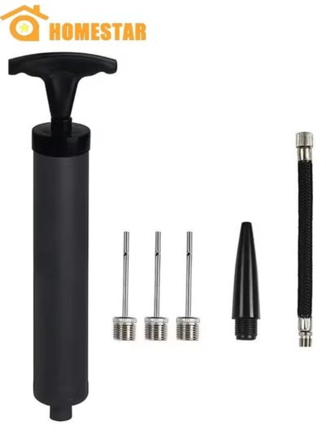 HOMESTAR Portable Hand Air Ball Pump Inflator Kit with Needle, Nozzle, Extension Hose, for Soccer, Basketball, Volleyball, Water Polo, Rugby, Balloon - Image 1