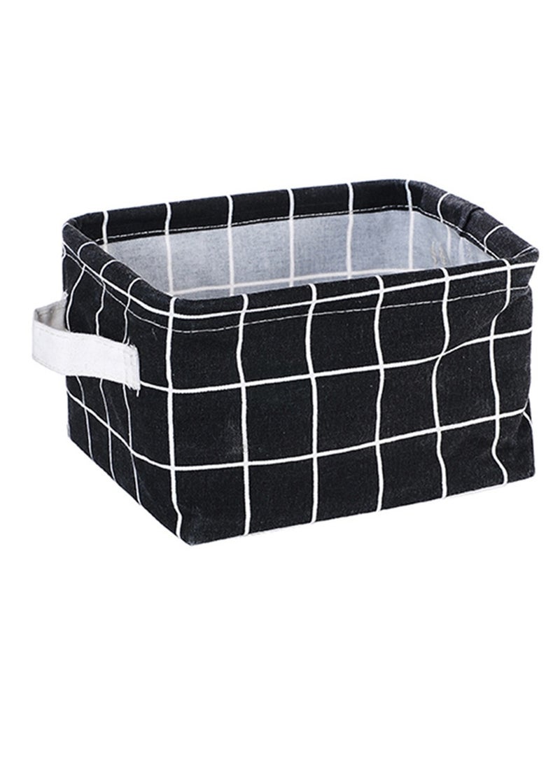 4 Packs Household Mini Desktop Storage Basket For Book Stationery With Portable Handle Durable Foldable Closet Space Save Underwear Sock Storage Box - Image 5