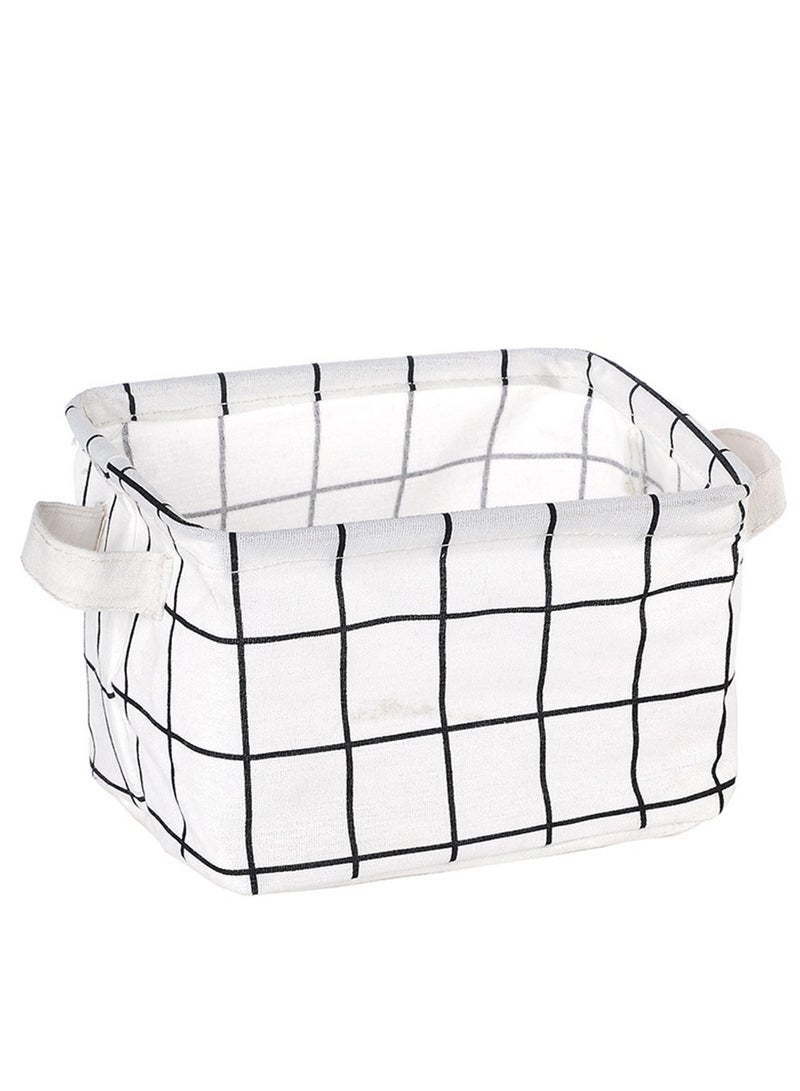 4 Packs Household Mini Desktop Storage Basket For Book Stationery With Portable Handle Durable Foldable Closet Space Save Underwear Sock Storage Box - Image 3