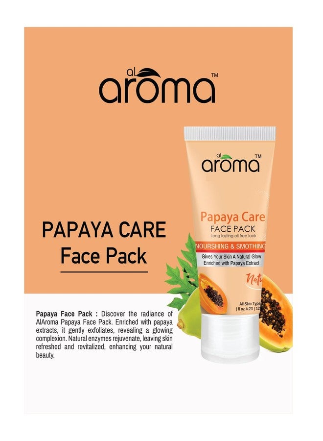 ALAROMALEAFS قناع الوجه ألاروما للعناية بالبابايا، مضاد للبقع، مزيل للتصبغات، مناسب لجميع أنواع البشرة، 120 غرام - Image 3