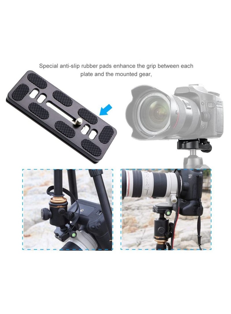 Captaintech Camera Quick Release Plate, QR Small Plate with 1/4"-20 Screw,Tiny Universal Quick Release Plate for Arca Swiss Standard Clamp for DSLR Camera Tripod Ballhead (100MM-3.94") - Image 3