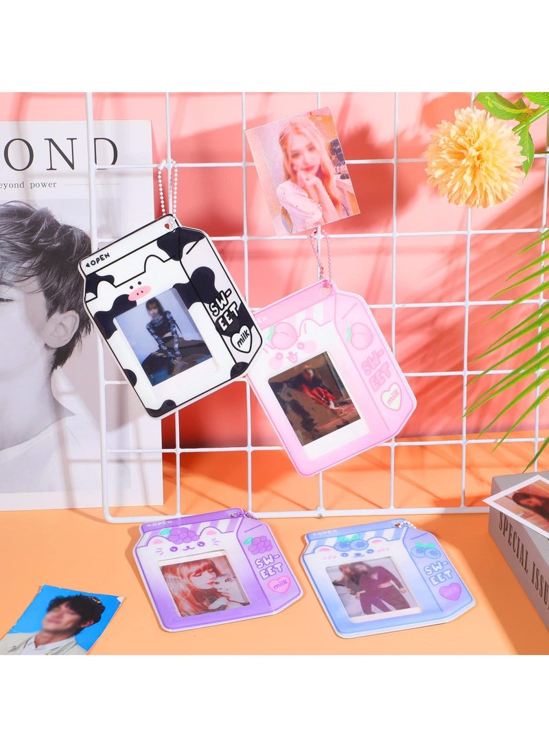 Y&D SYOSI, 8 Pcs Kpop Photocard Holder Keychain, 4.4x3.2 Inch Cardholder Plastic Cover, Kawaii Korean Star Card Covers Key Chain, Lovely Sleeves for Cards Photos  - Image 5