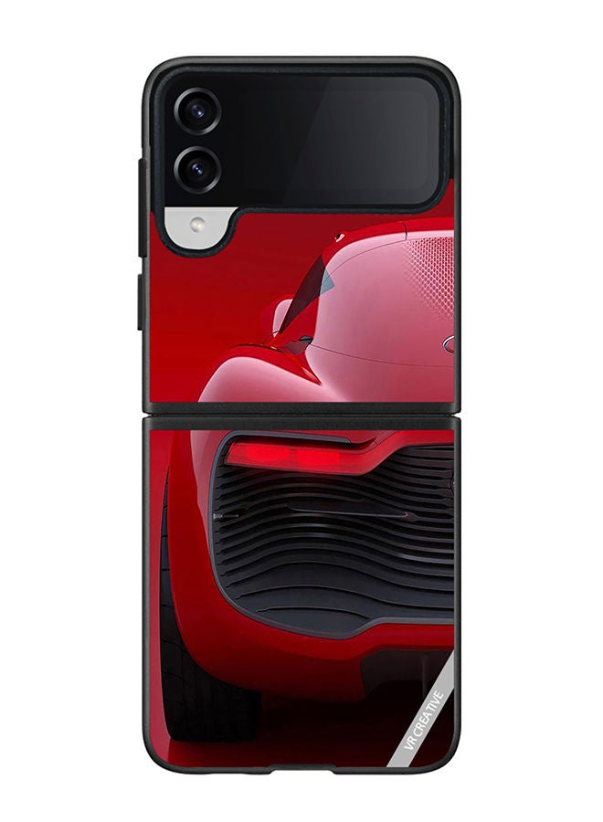 VR CREATIVE Protective Case Cover For Samsung Galaxy Z Flip4 Car Design Multicolour - Image 1