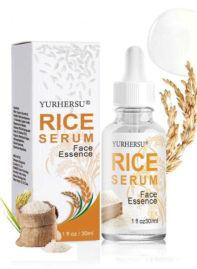 YURHERSU سيروم الأرز للوجه ، خلاصة مرطب للوجه ، شد مضاد للتجاعيد ومضاد للشيخوخة وإزالة الخطوط الدقيقة للوجه ، ناعم وترطيب عميق ولون بشرة متساوي للعناية اليومية بالبشرة - 30 مل - Image 1