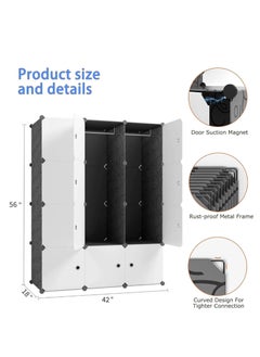 Rightsure Storage cube Organizer Wardrobe,Wardrobes for Bedroom，Portable Wardrobe Combination Armoire,Modular Cabinet for Space Saving(12-Cube)  - Image 2