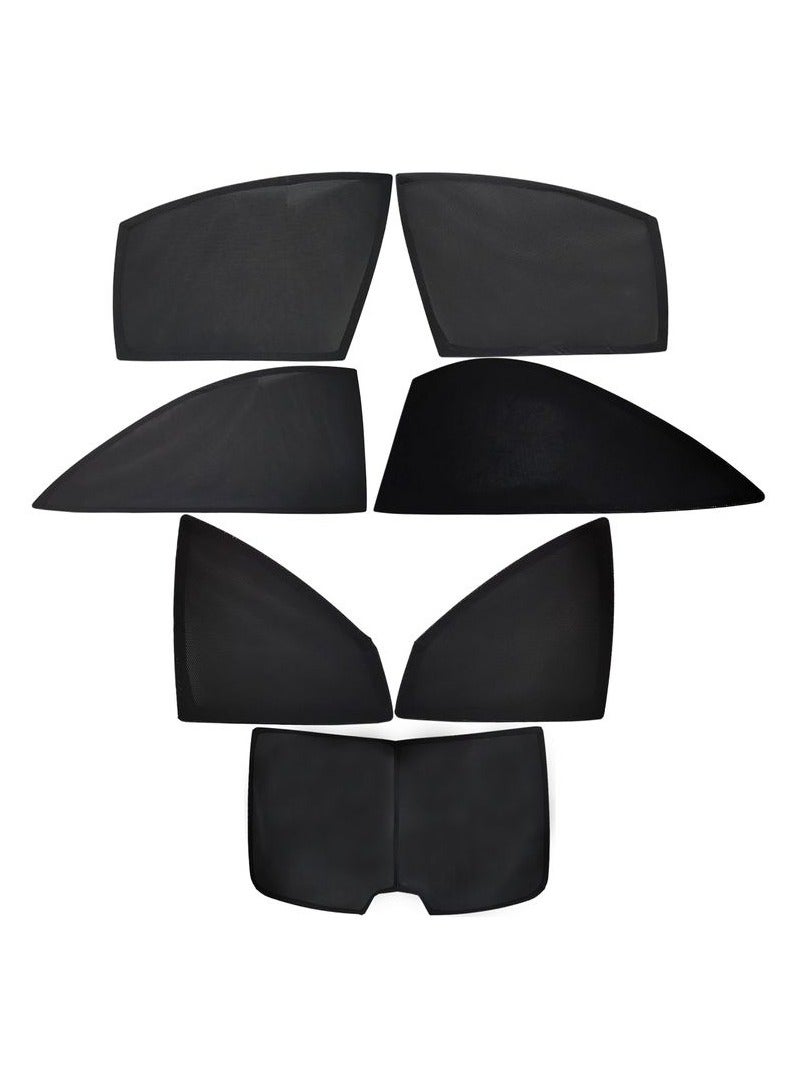 HYUNDAI 7-Piece Custom Sun Shade Set for HYUNDAl SONATA 2011-2014, Full Window Protection, UV Blocker for Front, Side, and Rear Windows - Image 2