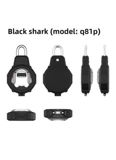 Suitable For Apple For Apple Airtag Anti-lost Security Lock PC Waterproof Protective Shell Cartoon Cute Couple Shell-Color:Black Shark (Q81P)