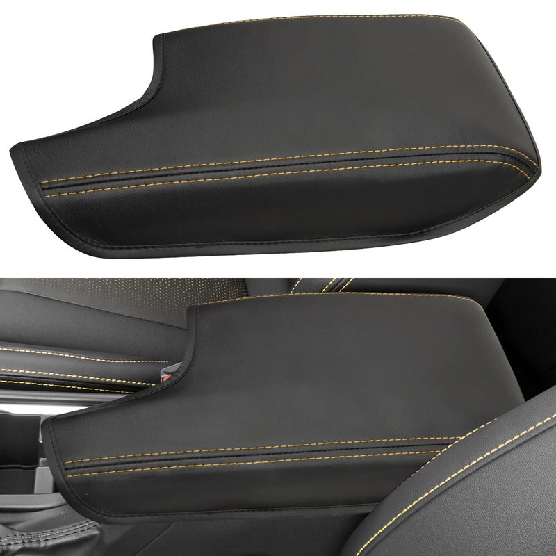 LOCOY Center Console Armrest Cover for Subaru Crosstrek Accessories 20182023 for Impreza 20172023 Arm Rest Box Lid Protection Trim Armrest Seat Leather Interior Middle Console Pad Orange