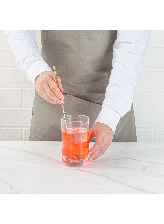 Restaurantware Bar Lux 12 Inch Bar Spoon, 1 Fork Tip Cocktail Stirrer Spoon - Long, Commercial, Gold-Plated Stainless Steel Cocktail Mixing Spoon, For Stirring And Mixing For Professionals - Image 5