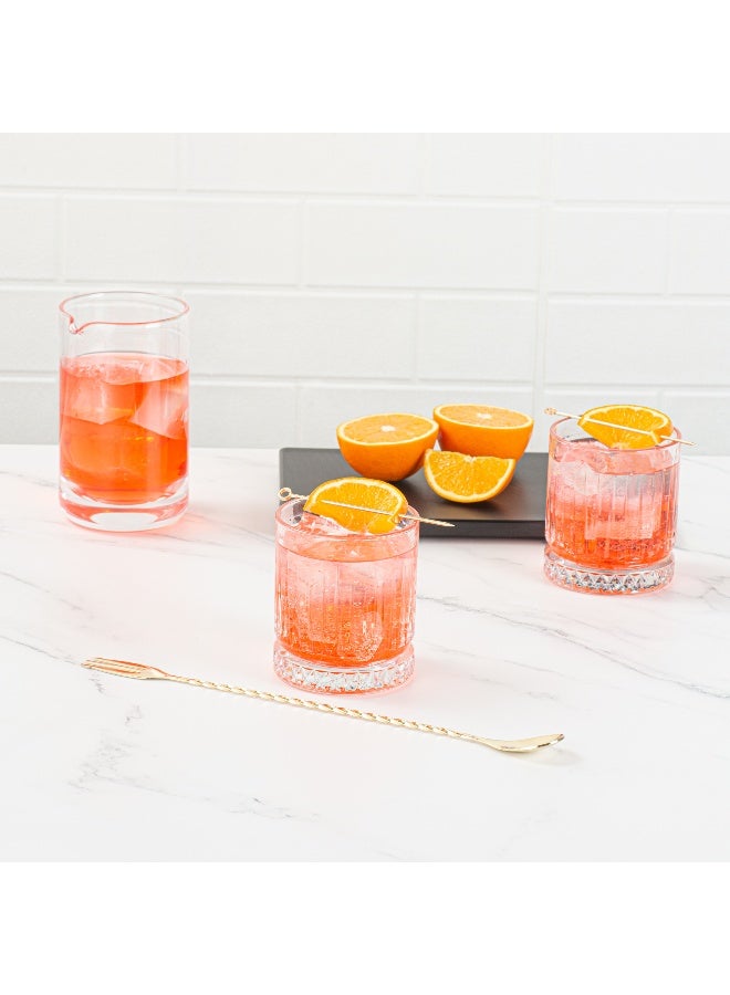 Restaurantware Bar Lux 12 Inch Bar Spoon, 1 Fork Tip Cocktail Stirrer Spoon - Long, Commercial, Gold-Plated Stainless Steel Cocktail Mixing Spoon, For Stirring And Mixing For Professionals - Image 4