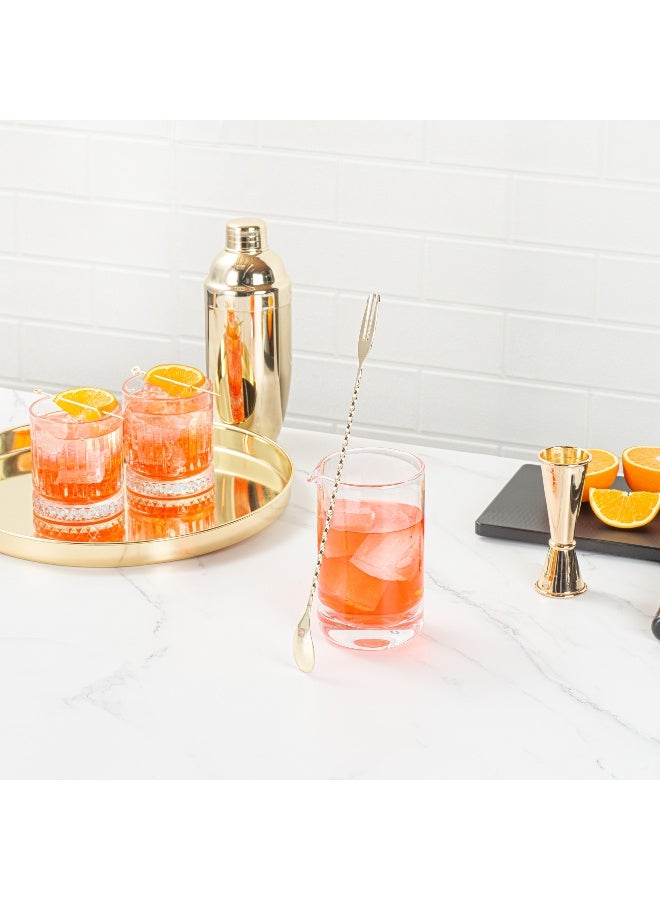 Restaurantware Bar Lux 12 Inch Bar Spoon, 1 Fork Tip Cocktail Stirrer Spoon - Long, Commercial, Gold-Plated Stainless Steel Cocktail Mixing Spoon, For Stirring And Mixing For Professionals - Image 3