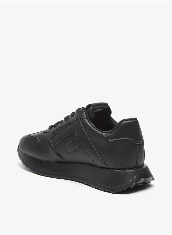 Flora Bella By Shoexpress Monotone Low Ankle Sneakers with Lace-Up Closure