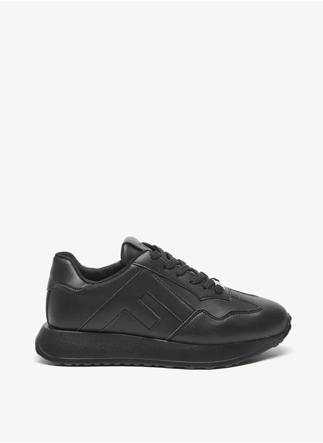 Flora Bella By Shoexpress Monotone Low Ankle Sneakers with Lace-Up Closure
