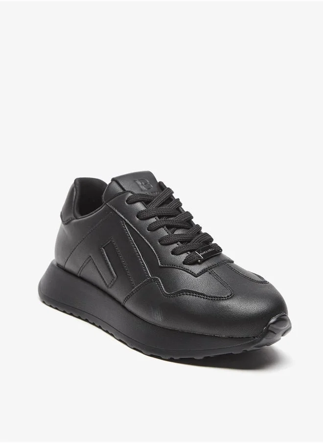 Flora Bella By Shoexpress Monotone Low Ankle Sneakers with Lace-Up Closure