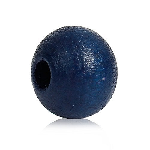 Craft Making Shop 1000 Painted Navy Round Wood Beads 8mm - Very Small - Wood Beads with 2mm Hole - Image 1