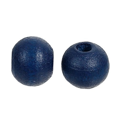 Craft Making Shop 1000 Painted Navy Round Wood Beads 8mm - Very Small - Wood Beads with 2mm Hole - Image 3