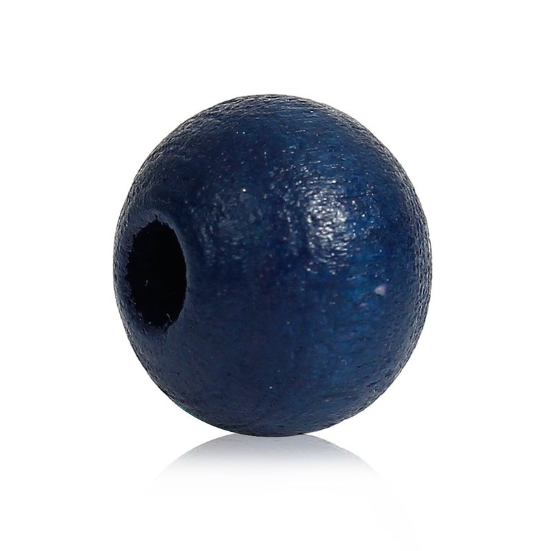 Craft Making Shop 1000 Painted Navy Round Wood Beads 8mm - Very Small - Wood Beads with 2mm Hole - Image 4