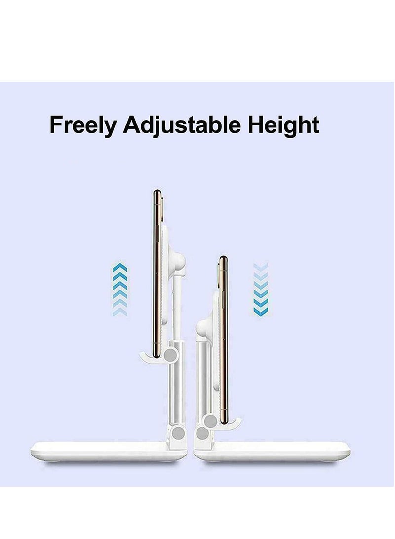 ECVV ECVV LC-29 Foldable Mobile phone Stand Tablet Work area All-inclusive Convenient Rotatable Holder for iPhone, iPad Arouse, Nintendo Switch, Cell and up to 13" White  - Image 4