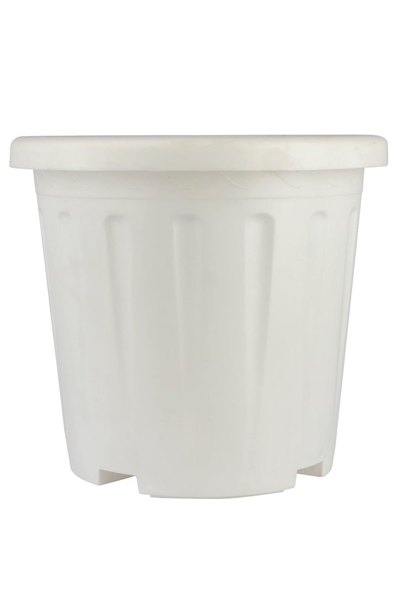 Tim Tim Agro 8 Inch Nursery Pots, 15 Packs Variety Plastic Pots with Drainage Hole, Plant Containers for Seedlings, Succulents, Transplanting (White - Round) - Image 5