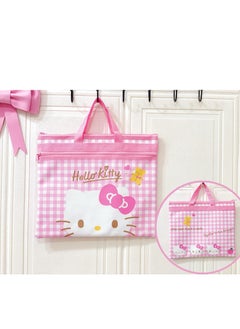 New cartoon Sanrio Hello Kitty double-layer zipper waterproof file bag student tutoring bag