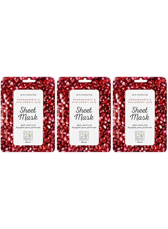 BOBANA Two Bobana skin-brightening sheet masks with Vitamin C + pomegranate extract mask, suitable for all skin types. - Image 1