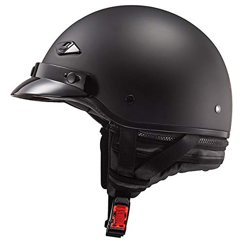 LS2 Helmets Bagger Motorcycle Half Helmet (Matte Black - X-Small) - Image 2