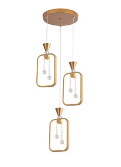 Best Power Modern LED Chandelier Light 7275-3 with 3 Lighting Levels, 75cm Adjustable Length, 50W - Aluminum Finish for Living Room, Dining Room, and Kitchen  - Image 2