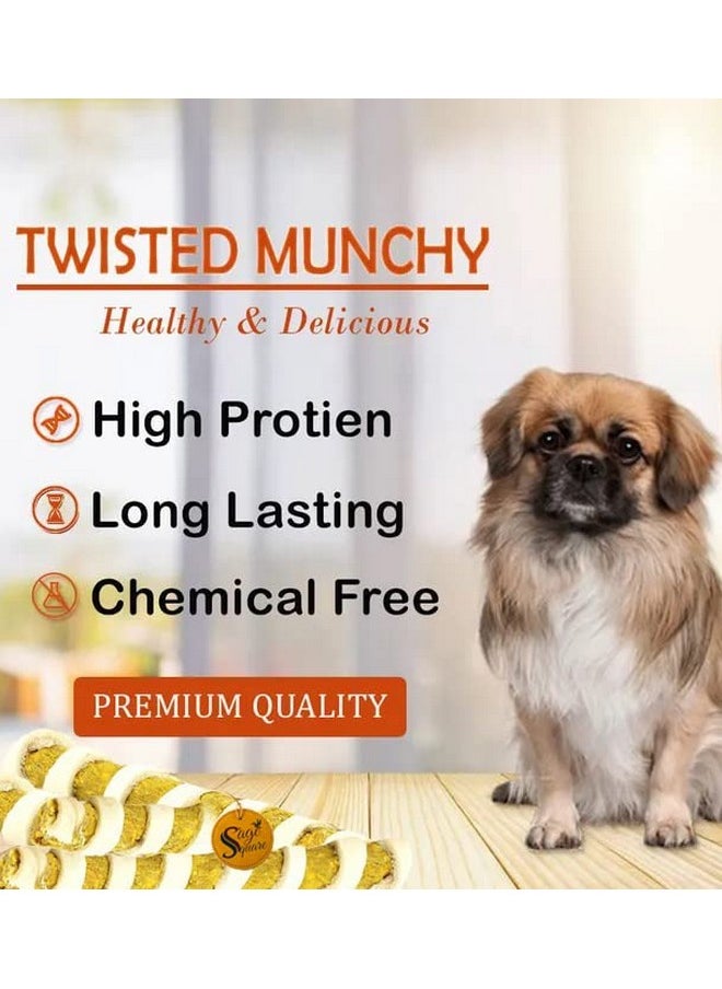 Sage Square Dog Spiral Munchy Sticks Chicken Flavour Perfect For Training & Treating, Long Lasting Chewing, Ideal Treat For Dogs/Puppies (Pack Of 200Gm)  - Image 3