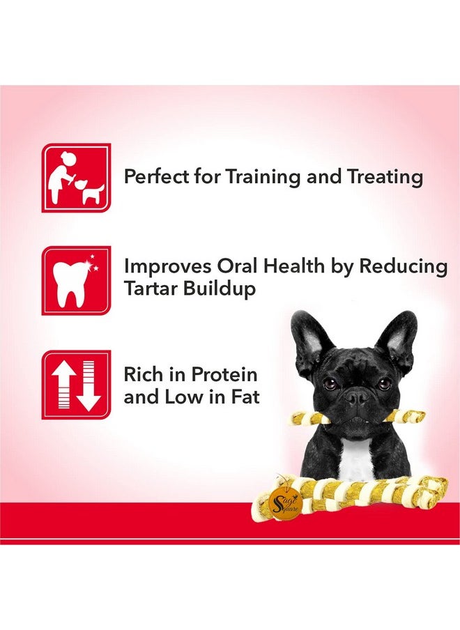 Sage Square Dog Spiral Munchy Sticks Chicken Flavour Perfect For Training & Treating, Long Lasting Chewing, Ideal Treat For Dogs/Puppies (Pack Of 200Gm)  - Image 4