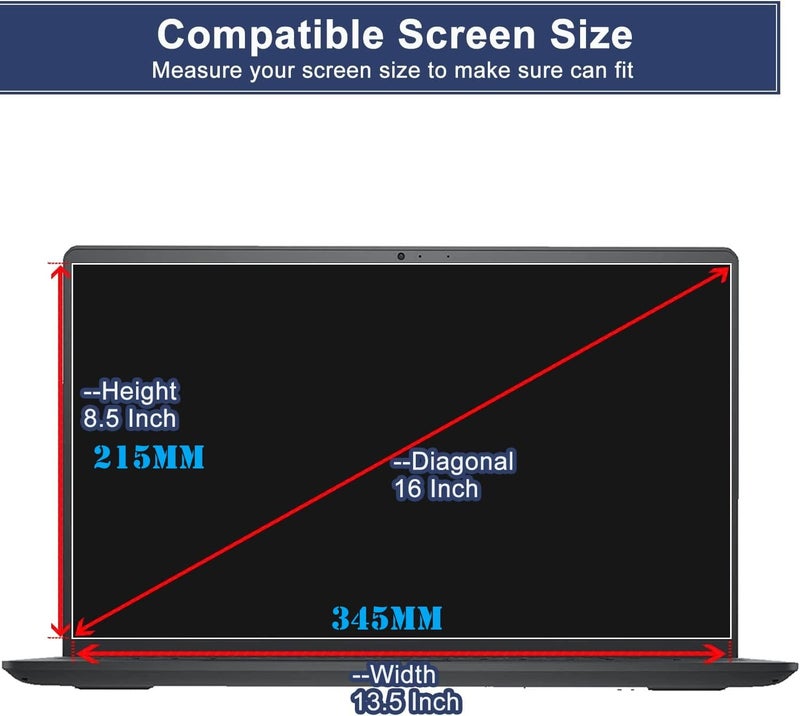 Saco حماية شاشة لامعة من الألياف مقاس 16 بوصة متوافقة مع Lenovo Legion 5 16ACH6H | Lenovo Ideapad Slim 5 Pro مقاس 16 بوصة | Lenovo Ideapad Slim 5 AI 16IMH9 سلسلة لابتوب مقاس 16 بوصة - Image 2