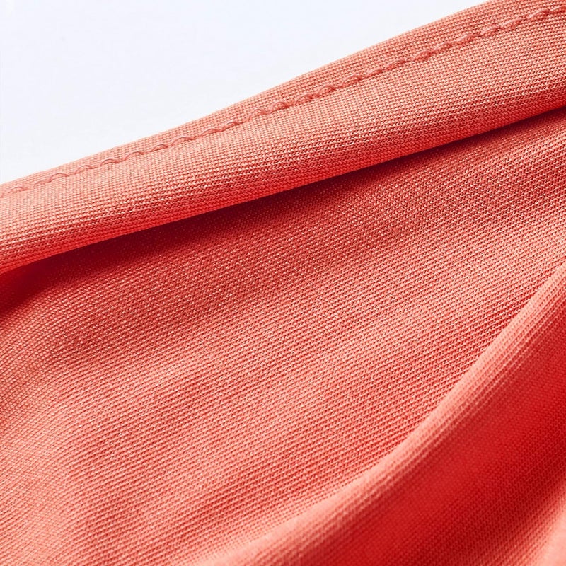 Obstal 10 PCS Spandex Stretch Chair Sashes Bows for Wedding Reception- Universal Elastic Chair Cover Bands with Buckle Slider for Banquet, Party, Hotel Event Decorations Coral Red Sashes - Image 3