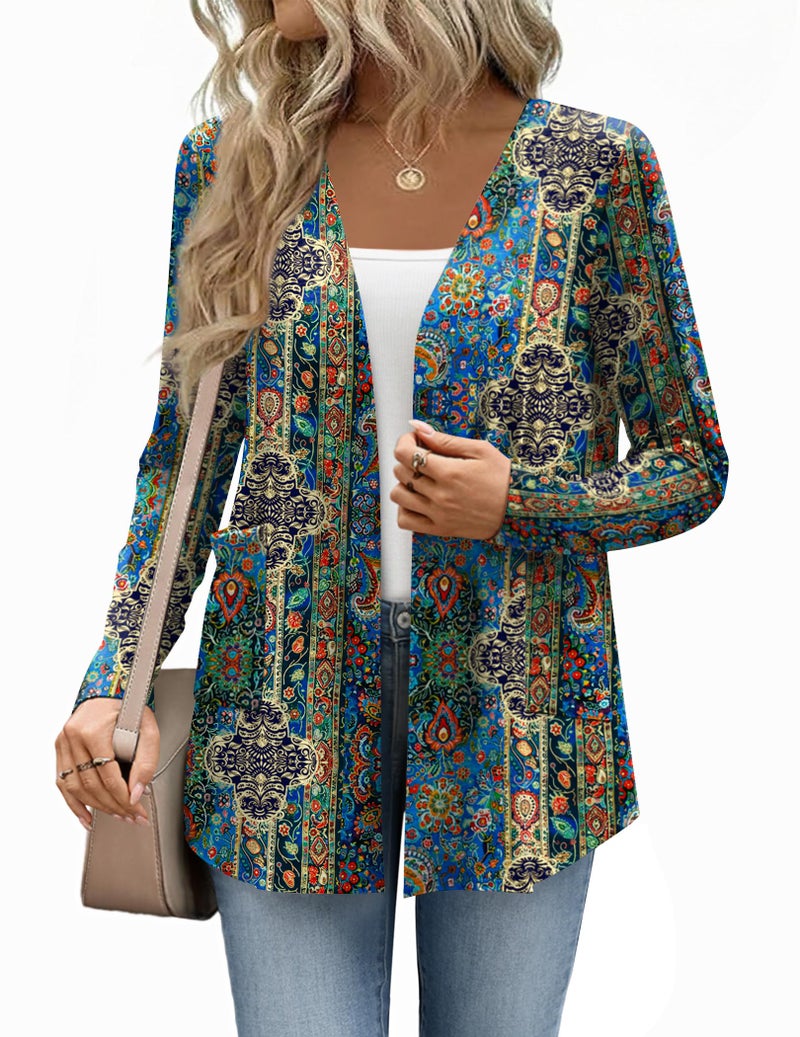 Zeagoo Lightweight Cardigan for Women 2026 Long Sleeve Open Front Casual Cardigans with Pockets - Image 1