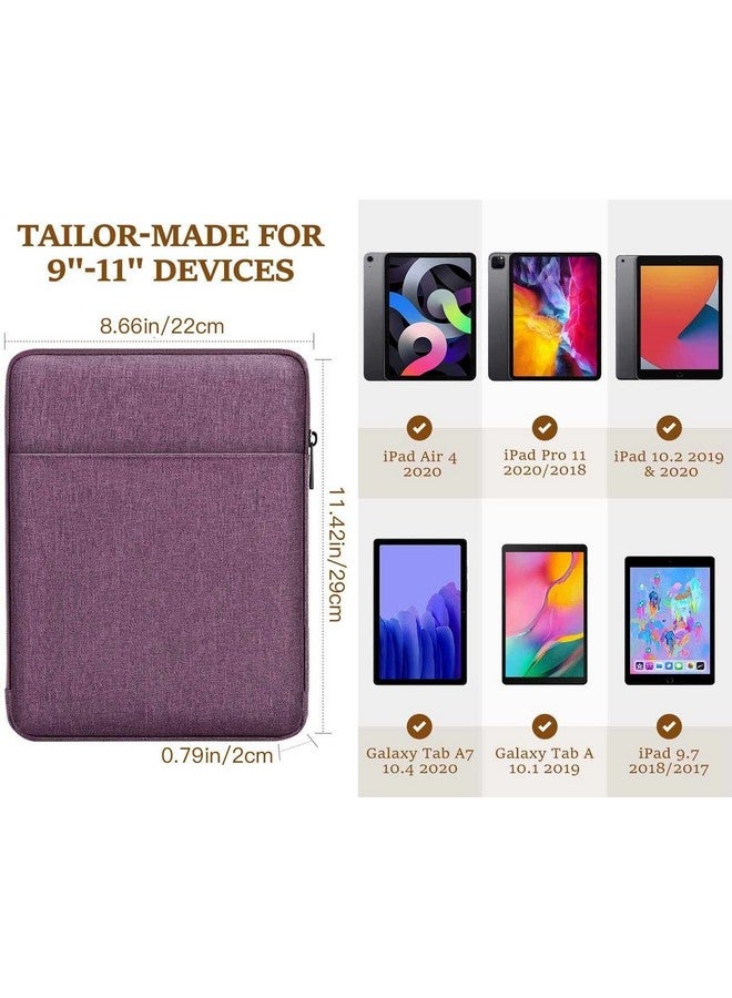 موكا جراب MOCA العالمي للأجهزة اللوحية مقاس 9 - 11 بوصة، جراب متوافق مع iPad 10th 10.9 بوصة 2022/iPad 10.2/Pro 11 M2/iPad 10.2/iPad Air/Air 3 10.5/iPad 9.7، Oneplus Pad، Xiaomi Pad 5، Samsung Galaxy، Oppo، Redmi Pad، Realme Pad X Tab Tablets Bag Sleeves (أرجواني) - Image 2