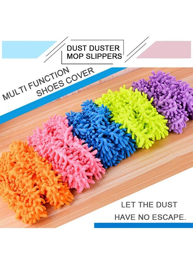 Generic - 5 Pairs (10Pcs) Mop Slippers Shoes, Microfiber Cleaning House Mop Slippers, Floor Cleaning Tools, Shoe Cover, Soft Washable Reusable Microfiber Foot Socks - Image 1