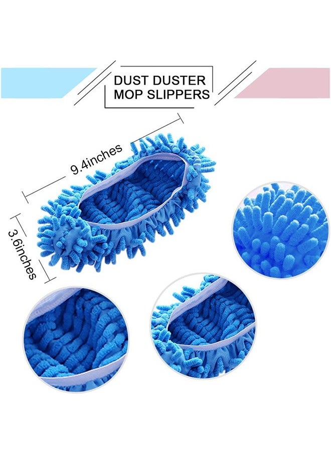Generic - 5 Pairs (10Pcs) Mop Slippers Shoes, Microfiber Cleaning House Mop Slippers, Floor Cleaning Tools, Shoe Cover, Soft Washable Reusable Microfiber Foot Socks - Image 1