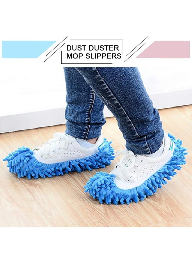 Generic - 5 Pairs (10Pcs) Mop Slippers Shoes, Microfiber Cleaning House Mop Slippers, Floor Cleaning Tools, Shoe Cover, Soft Washable Reusable Microfiber Foot Socks - Image 1