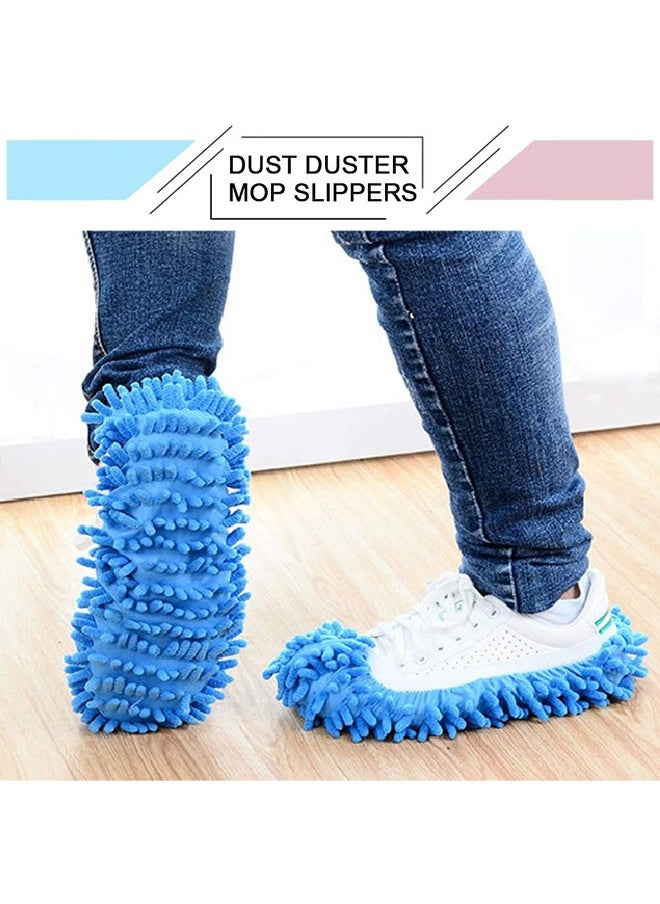 Generic - 5 Pairs (10Pcs) Mop Slippers Shoes, Microfiber Cleaning House Mop Slippers, Floor Cleaning Tools, Shoe Cover, Soft Washable Reusable Microfiber Foot Socks - Image 1