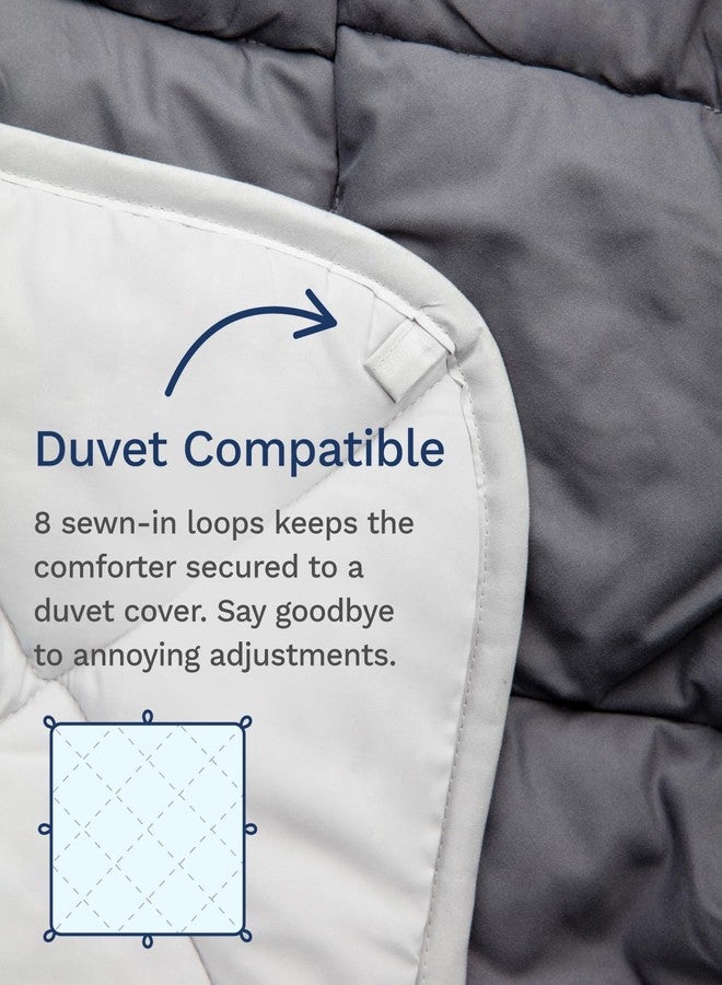ViscoSoft All Seasons Twin/Twin XL Down Alternative Reversible Quilted Comforter - Breathable Twin Extra Long Premium Soft Microfiber, Gray - Image 5