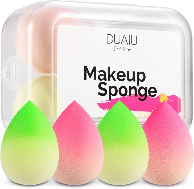 DUAIU Makeup Sponge Beauty Blenders DUAIU 4 pcs Gradient Beauty Blender Foundation Sponges Set Concealer Sponge Applicator Sponges
