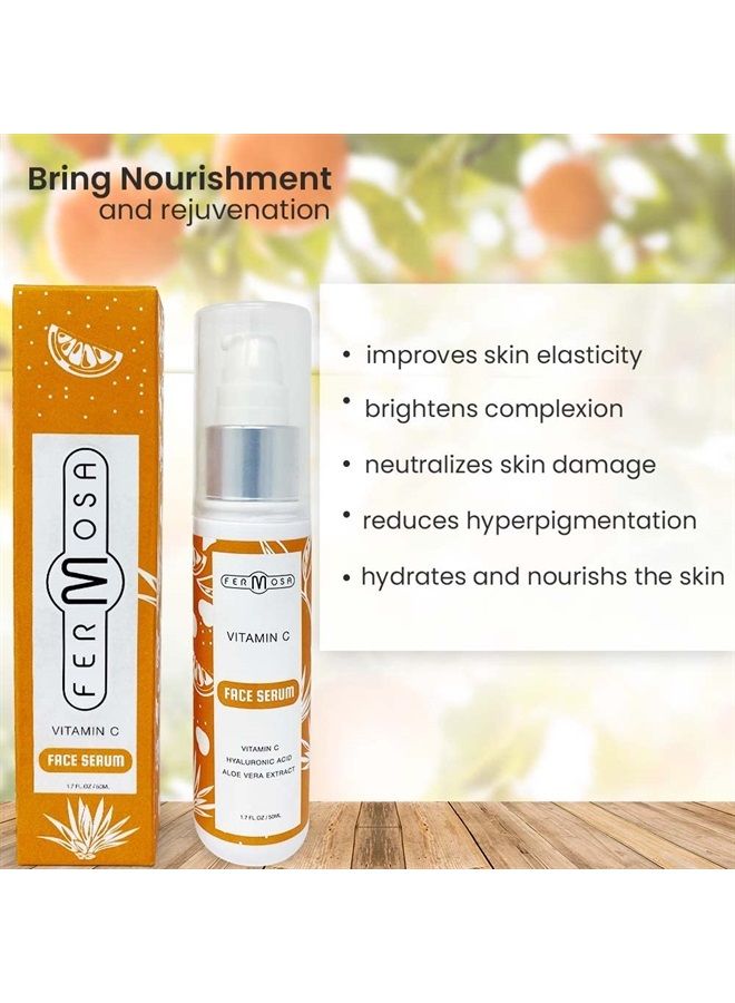 Fermosa Vitamin C Face Serum - Skin Repairing & Anti Aging Serum, Hydrating & Brightening Serum that Reduces Wrinkles, Fine Lines & Dark Spots - Image 2